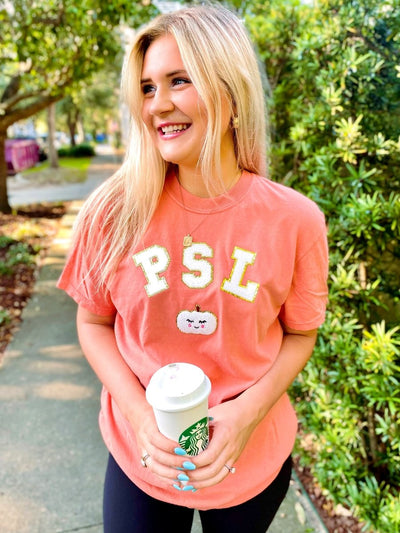 PSL Letter Patch Comfort Colors T-Shirt - United Monograms
