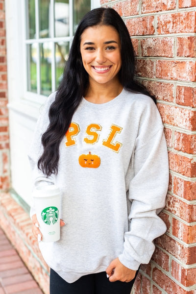 PSL Letter Patch Crewneck Sweatshirt - United Monograms