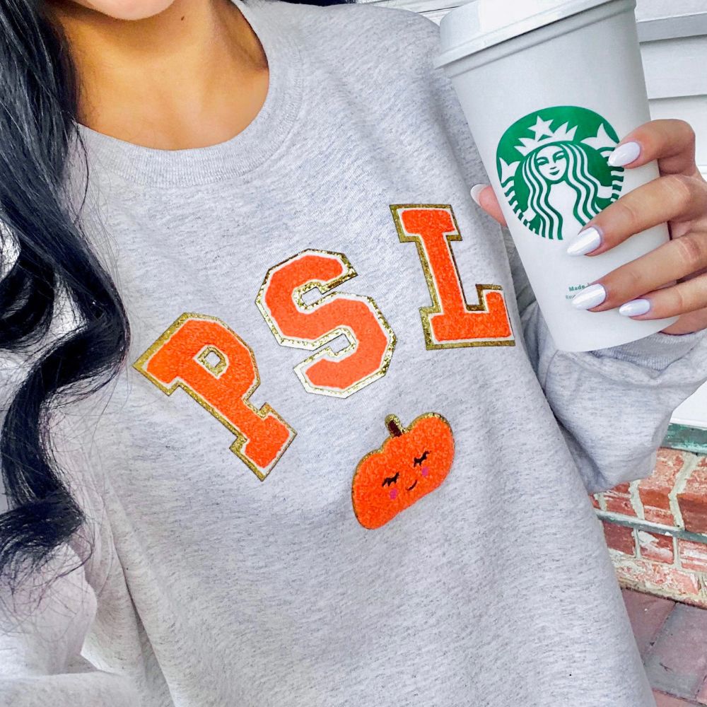 PSL Letter Patch Crewneck Sweatshirt - United Monograms