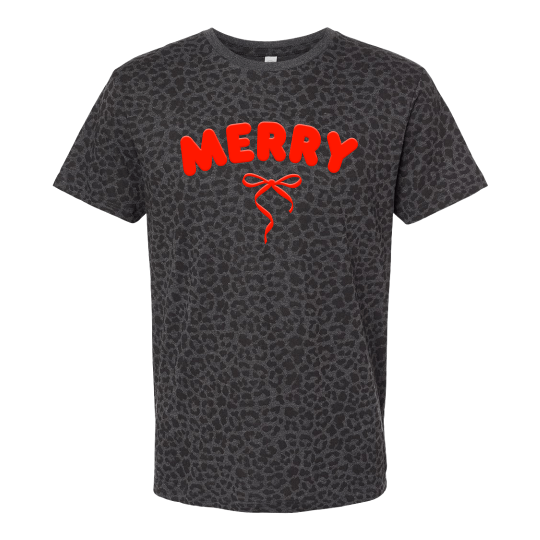 PUFF 'Christmas Cutie' Realtree Camo/Leopard T-Shirt - United Monograms