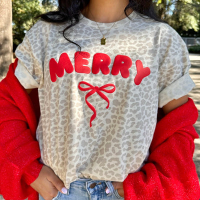 PUFF 'Christmas Cutie' Realtree Camo/Leopard T-Shirt - United Monograms