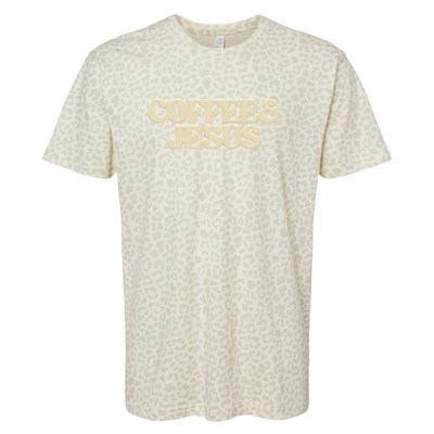 PUFF 'Coffee & Jesus' Realtree Camo/Leopard T-Shirt - United Monograms