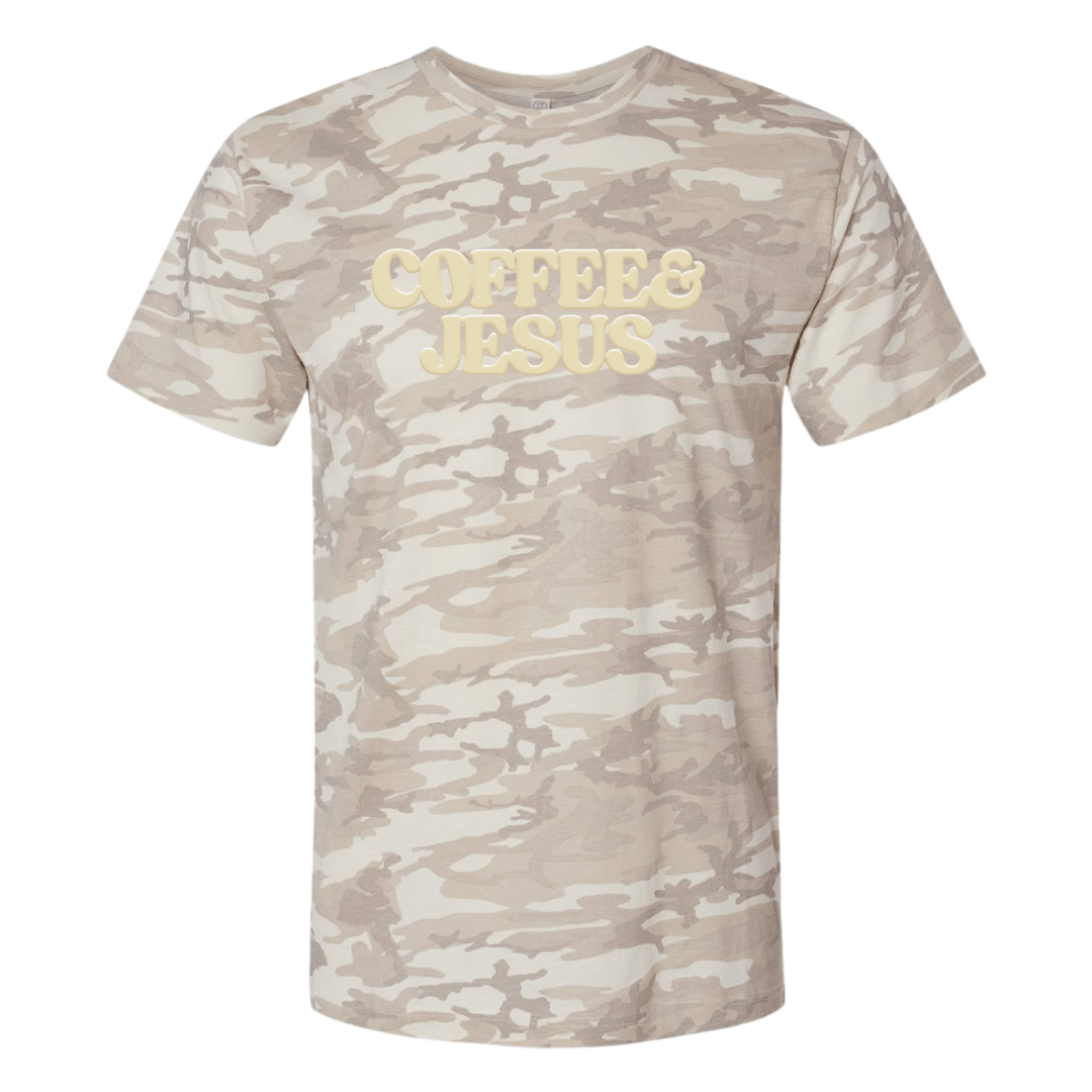 PUFF 'Coffee & Jesus' Realtree Camo/Leopard T-Shirt - United Monograms