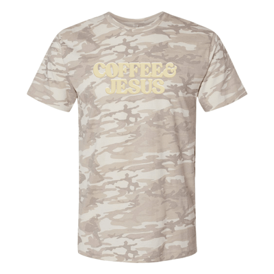 PUFF 'Coffee & Jesus' Realtree Camo/Leopard T-Shirt - United Monograms
