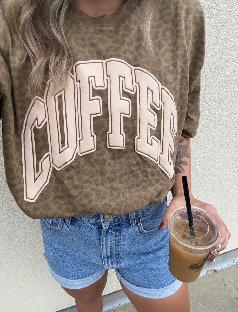 PUFF 'COFFEE' Realtree Camo/Leopard T-Shirt - United Monograms