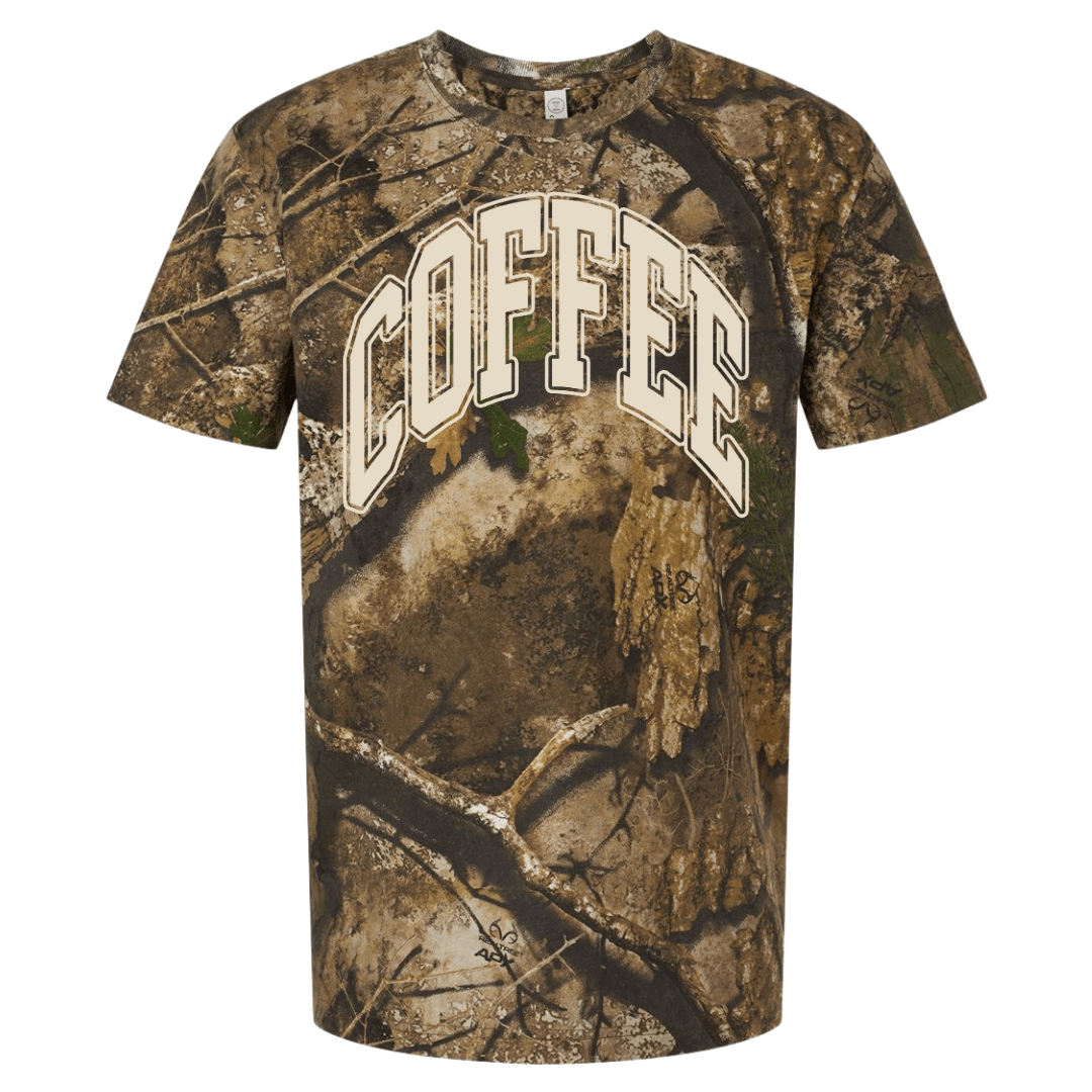 PUFF 'COFFEE' Realtree Camo/Leopard T-Shirt - United Monograms
