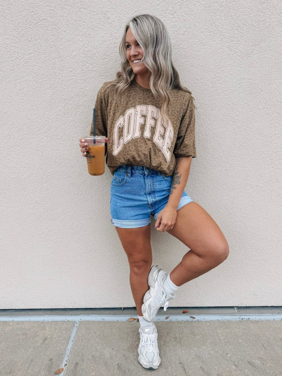 PUFF 'COFFEE' Realtree Camo/Leopard T-Shirt - United Monograms