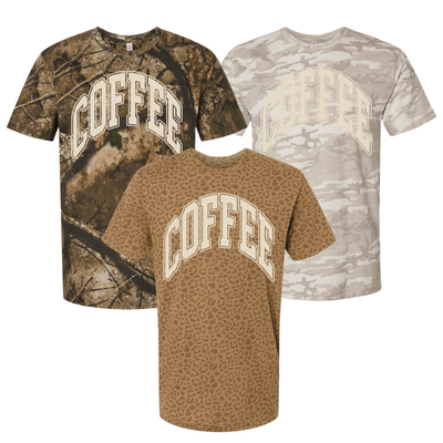 PUFF 'COFFEE' Realtree Camo/Leopard T-Shirt - United Monograms
