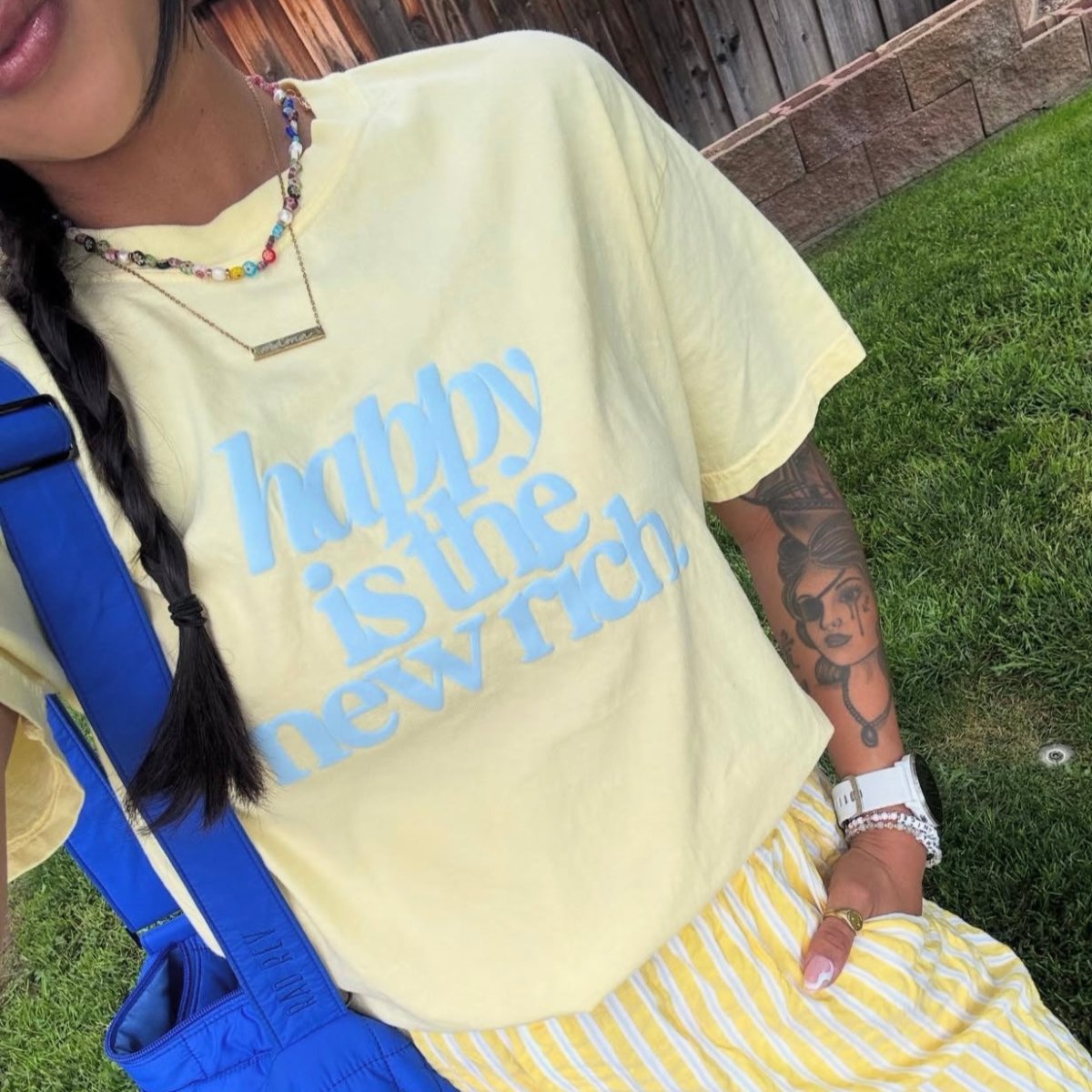 PUFF 'Happy Is The New Rich' T-Shirt - United Monograms