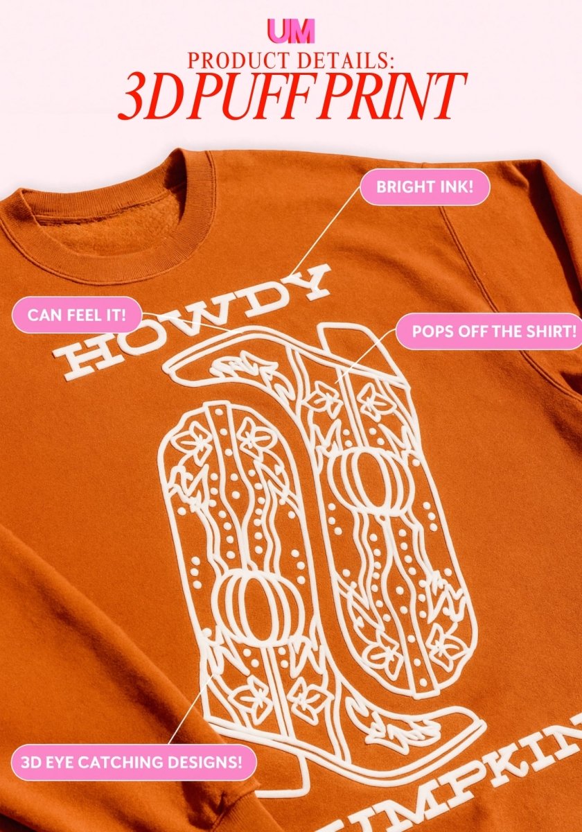 PUFF 'Howdy Pumpkin' Crewneck Sweatshirt - United Monograms