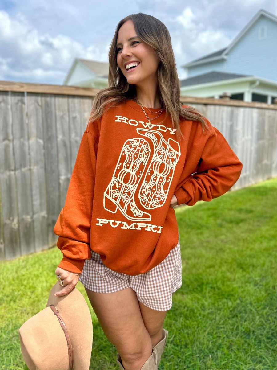 PUFF 'Howdy Pumpkin' Crewneck Sweatshirt - United Monograms