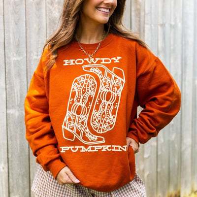 PUFF 'Howdy Pumpkin' Crewneck Sweatshirt - United Monograms