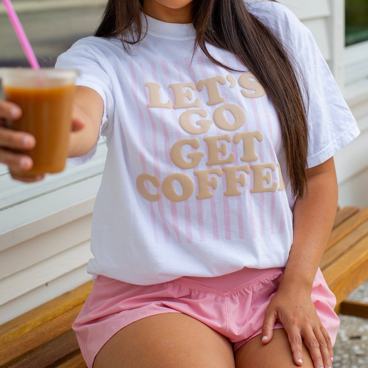 PUFF 'Let's Go Get Coffee' T-Shirt - United Monograms