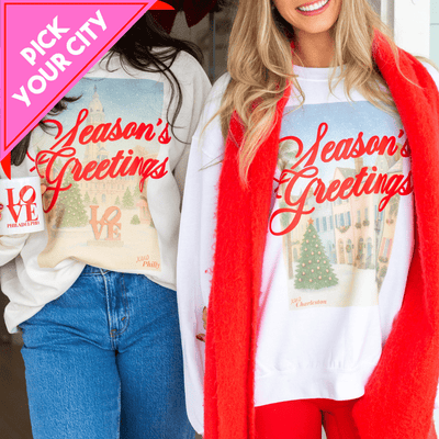 PUFF Make It Yours™ 'Season's Greetings' Crewneck Sweatshirt - United Monograms