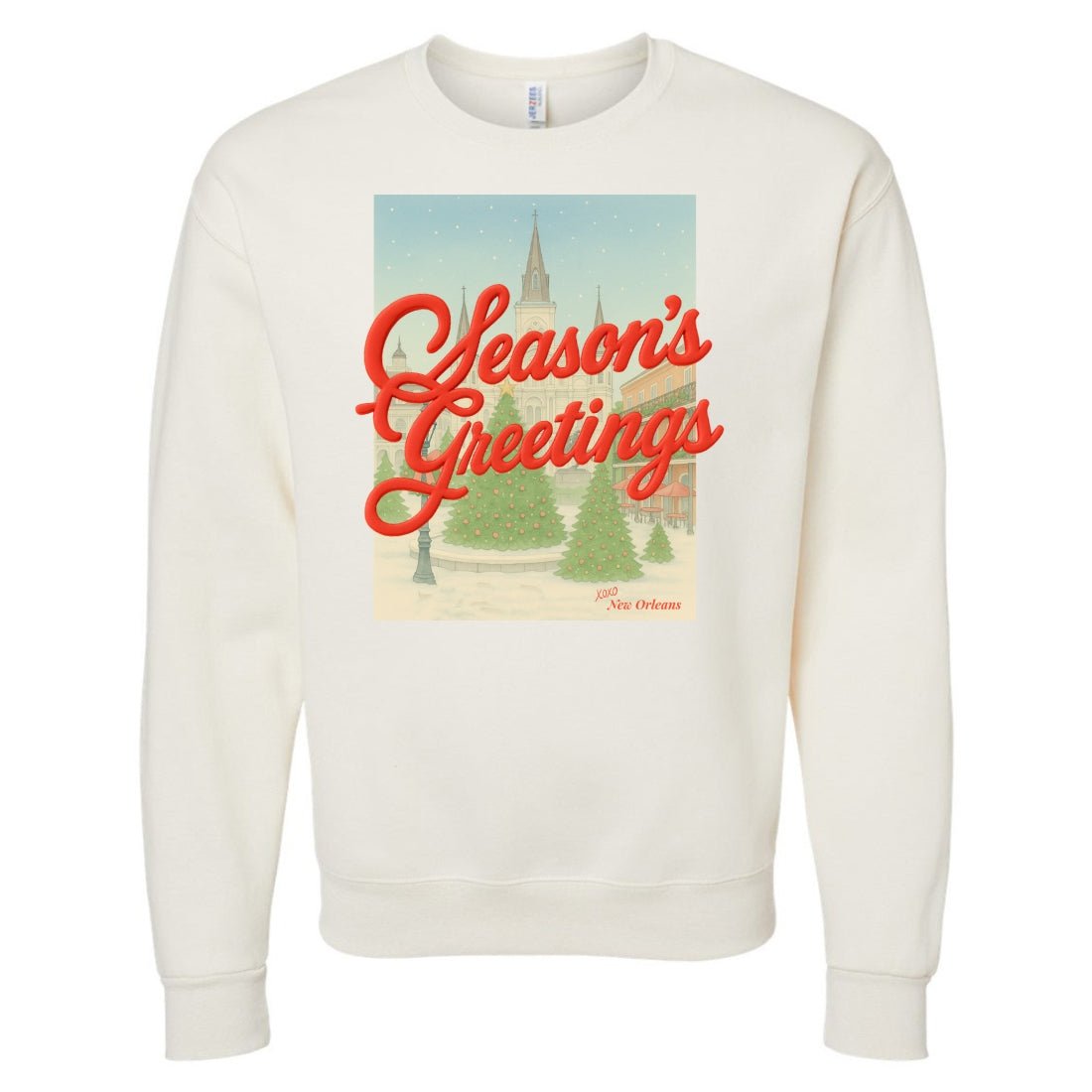 PUFF Make It Yours™ 'Season's Greetings' Crewneck Sweatshirt - United Monograms