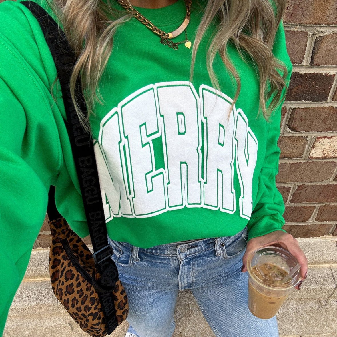 PUFF ‘Merry Pop Of Dopamine’ Crewneck Sweatshirt - United Monograms