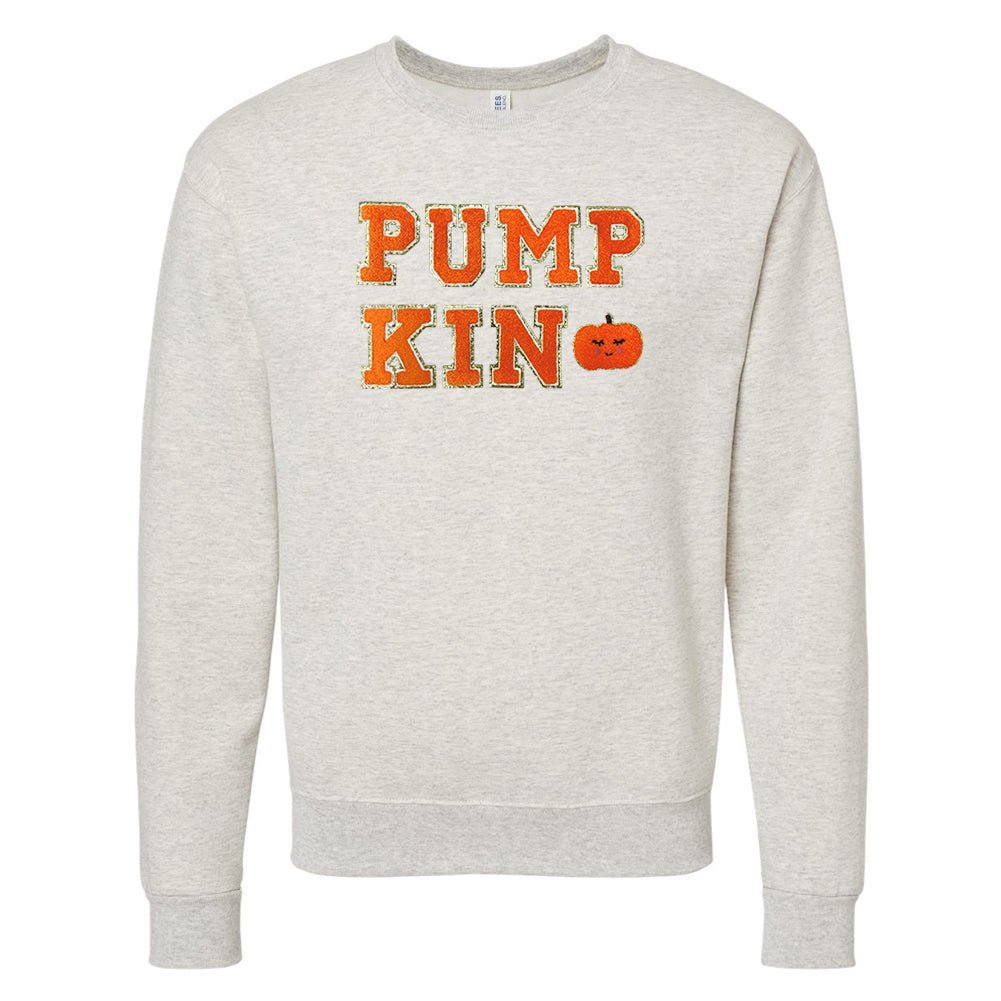 Pumpkin Letter Patch Crewneck Sweatshirt - United Monograms