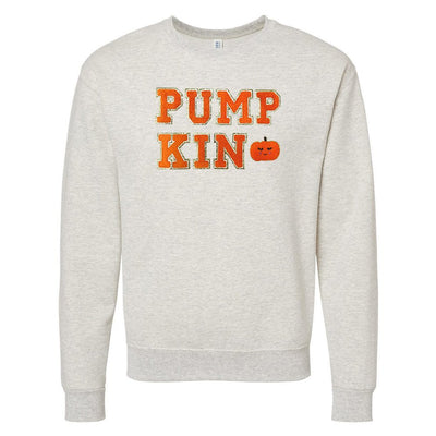 Pumpkin Letter Patch Crewneck Sweatshirt - United Monograms
