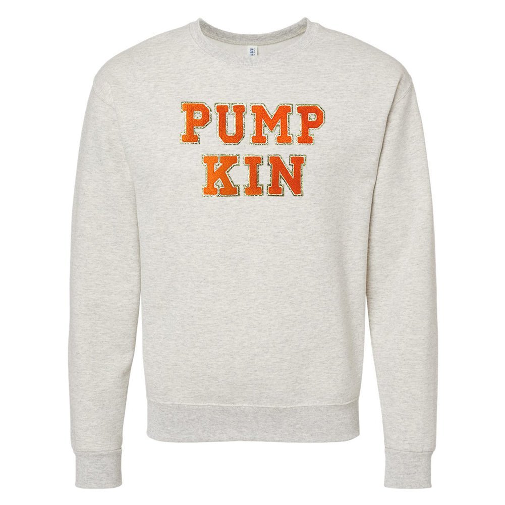 Pumpkin Letter Patch Crewneck Sweatshirt - United Monograms