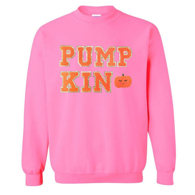 Pumpkin Letter Patch Crewneck Sweatshirt - United Monograms