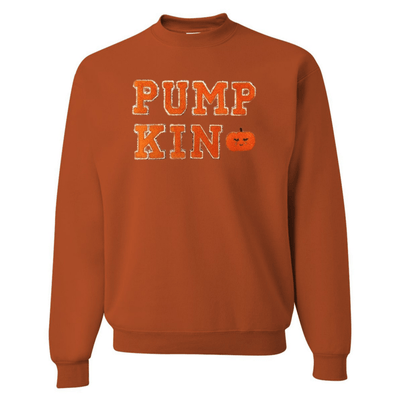 Pumpkin Letter Patch Crewneck Sweatshirt - United Monograms