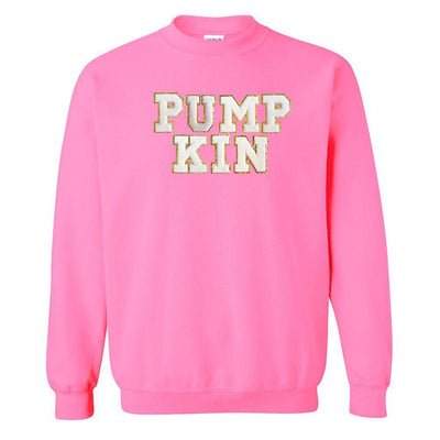 Pumpkin Letter Patch Crewneck Sweatshirt - United Monograms
