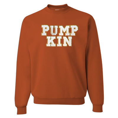 Pumpkin Letter Patch Crewneck Sweatshirt - United Monograms