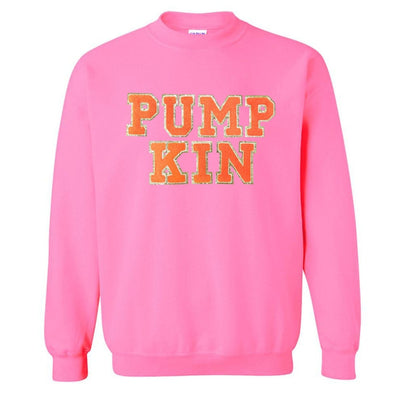 Pumpkin Letter Patch Crewneck Sweatshirt - United Monograms