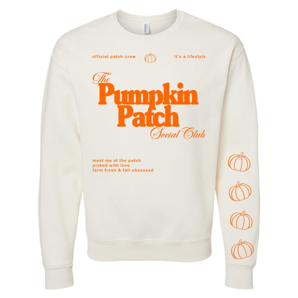 'Pumpkin Patch Social Club' Crewneck Sweatshirt - United Monograms