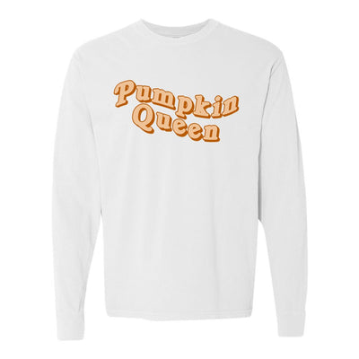 'Pumpkin Queen' Comfort Colors Long Sleeve T - Shirt - United Monograms