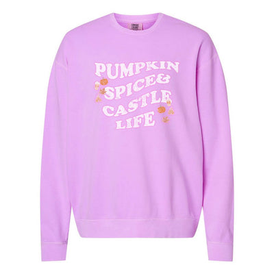 'Pumpkin Spice & Castle Life' Comfort Colors Crewneck - United Monograms