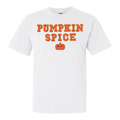 Pumpkin Spice Letter Patch Comfort Colors T - Shirt - United Monograms