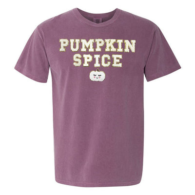 Pumpkin Spice Letter Patch Comfort Colors T - Shirt - United Monograms
