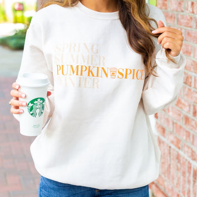 'Pumpkin Spice Season' Crewneck Sweatshirt - United Monograms