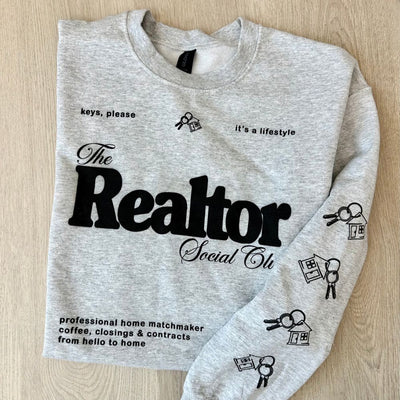 ‘Realtor Social Club' Crewneck Sweatshirt - United Monograms