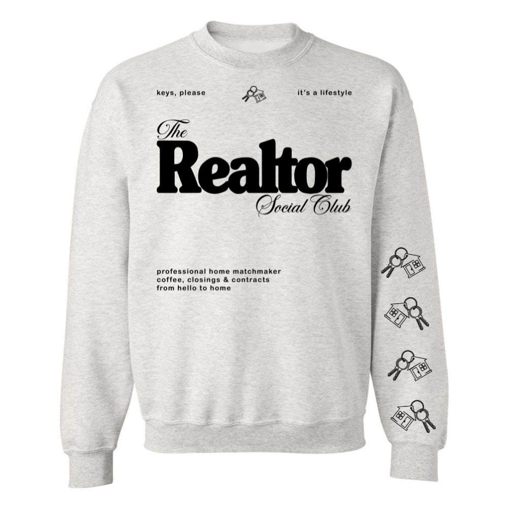 ‘Realtor Social Club' Crewneck Sweatshirt - United Monograms
