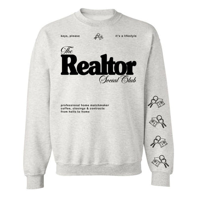 ‘Realtor Social Club' Crewneck Sweatshirt - United Monograms