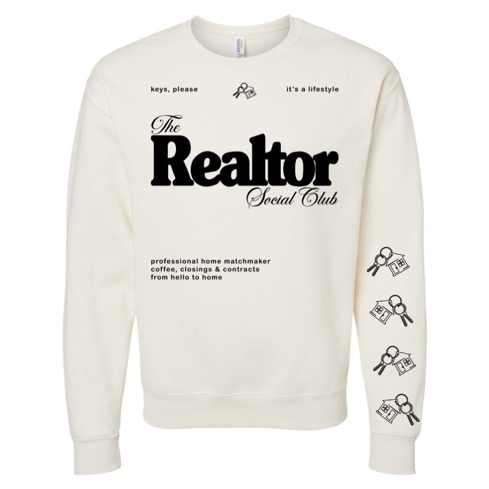 ‘Realtor Social Club' Crewneck Sweatshirt - United Monograms