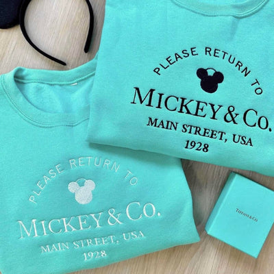 'Return To Mickey & Co.' Embroidered Crewneck Sweatshirt - United Monograms