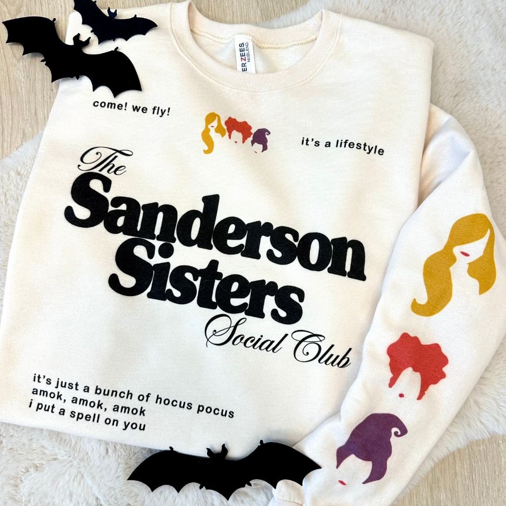 'Sanderson Sisters Social Club' Crewneck Sweatshirt - United Monograms