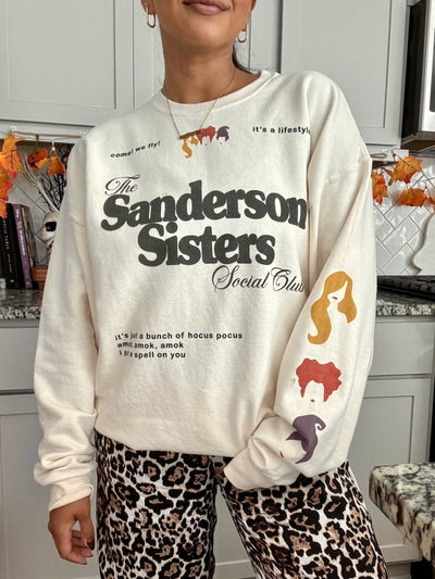 'Sanderson Sisters Social Club' Crewneck Sweatshirt - United Monograms
