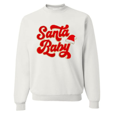 Santa Baby Letter Patch Crewneck Sweatshirt - United Monograms
