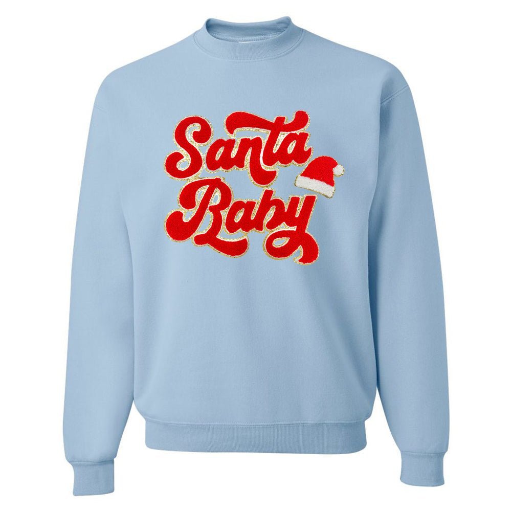 Santa Baby Letter Patch Crewneck Sweatshirt - United Monograms