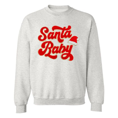 Santa Baby Letter Patch Crewneck Sweatshirt - United Monograms
