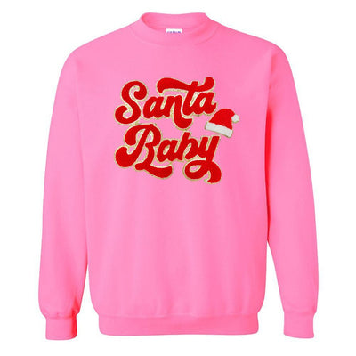 Santa Baby Letter Patch Crewneck Sweatshirt - United Monograms