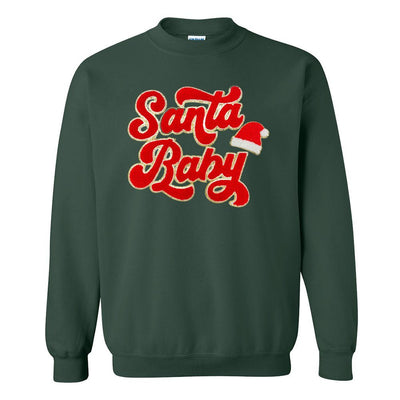 Santa Baby Letter Patch Crewneck Sweatshirt - United Monograms