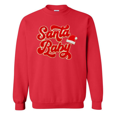 Santa Baby Letter Patch Crewneck Sweatshirt - United Monograms