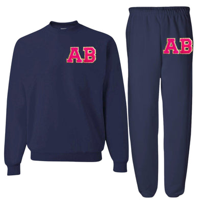 Second Edition Initialed Letter Patch Sweat Set - United Monograms