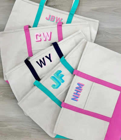 Shadow Block Canvas Tote Bag - United Monograms
