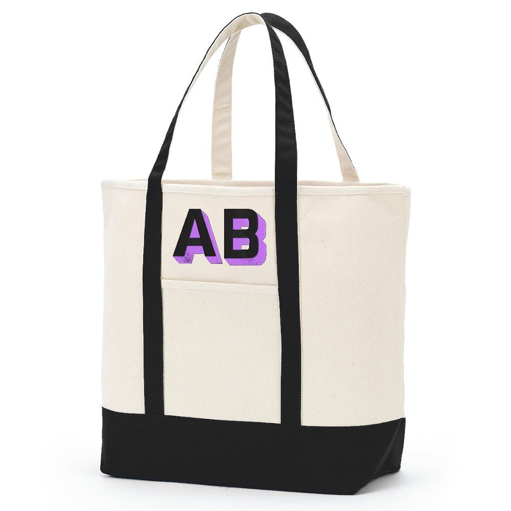 Shadow Block Canvas Tote Bag - United Monograms